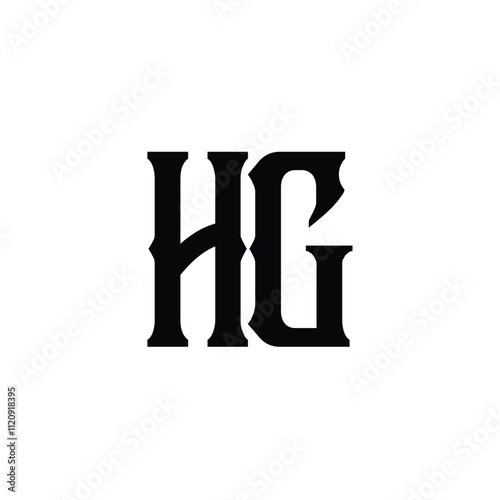 HG monogram logo design letter text name symbol monochrome logotype alphabet character simple logo photo