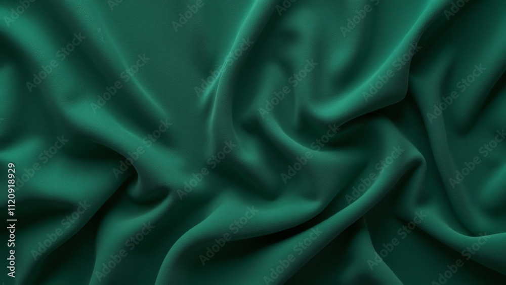 Fototapeta premium High-Resolution Dark Green Fabric Texture, Top View Flat Lay Photography, Insane Detail