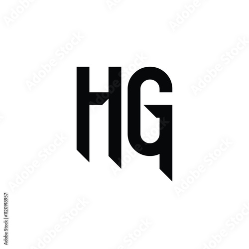 HG monogram logo design letter text name symbol monochrome logotype alphabet character simple logo photo