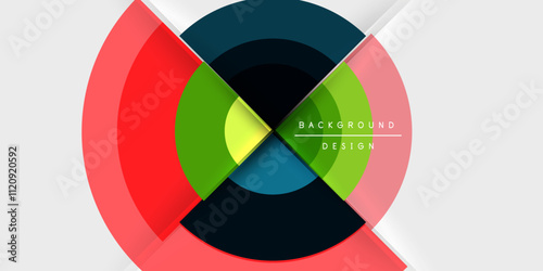 Target circle geometric abstract shapes. Vector Illustration For Wallpaper, Banner, Background, Card, Book Illustration, landing page