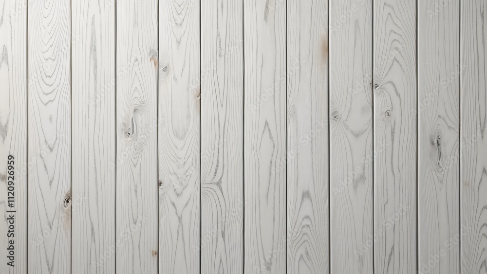 Fototapeta premium Light Gray Wooden Background, White Oak Wood Texture, Top View, Copy Space