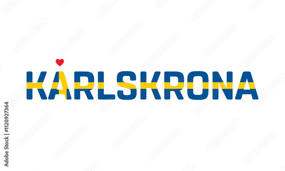 I Love Karlskrona, Typographic Design of I Love Karlskrona with a flag of Sweden on a white background, Karlskrona city of Sweden with heart, Karlskrona, I love Sweden I Love Karlskrona, Typographic Design of I Love Karlskrona with a flag of Sweden on a white background, Karlskrona city of Sweden with heart, Karlskrona, I love Sweden