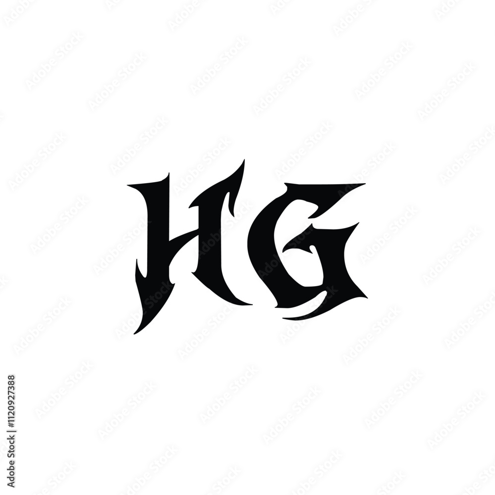 HG monogram logo design letter text name symbol monochrome logotype alphabet character simple logo HG monogram logo design letter text name symbol monochrome logotype alphabet character simple logo