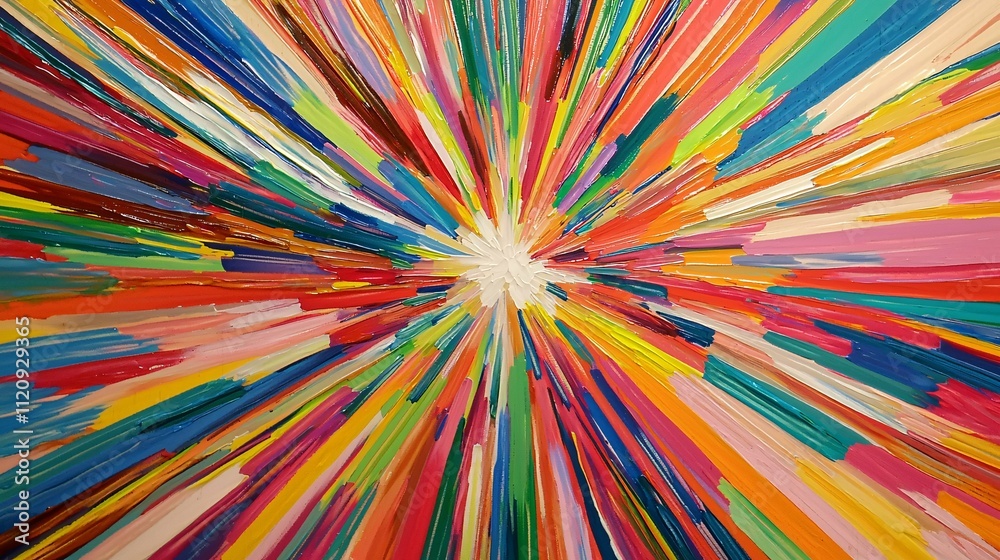 Vibrant spirals of color radiate from a central point, crafting an energetic visual experience that invites the viewer into a dynamic world of movement and depth. Vibrant spirals of color radiate from a central point, crafting an energetic visual experience that invites the viewer into a dynamic world of movement and depth.