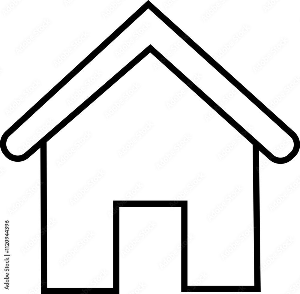Web home icon for websites and apps. Simple house symbol .real estate sign. Main page pictogram in thin line, outline and stroke style. line illustration. Web home icon for websites and apps. Simple house symbol .real estate sign. Main page pictogram in thin line, outline and stroke style. line illustration.
