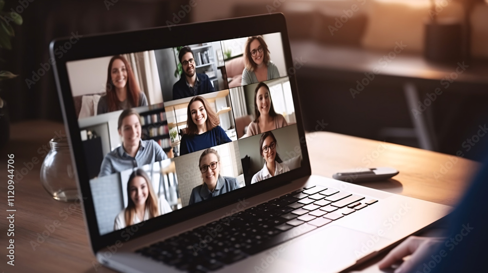 A close-up of a laptop displaying participants on a video conference, highlighting virtual collaboration and digital communication in a professional setting.
A close-up of a laptop displaying participants on a video conference, highlighting virtual collaboration and digital communication in a professional setting.