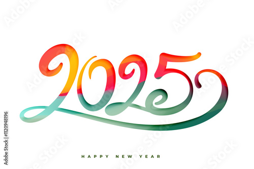 modern 2025 new year holiday background in papercut style