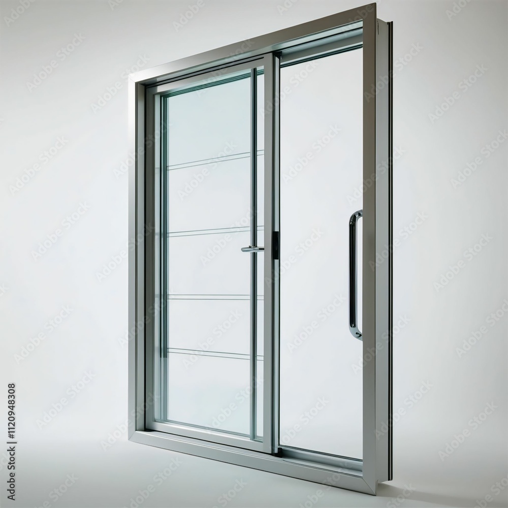 Modern and minimal house window for interior decoration isolated on background, open office glass window frame. Modern and minimal house window for interior decoration isolated on background, open office glass window frame.