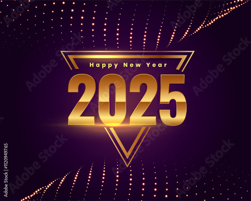 happy new year 2025 holiday purple background design