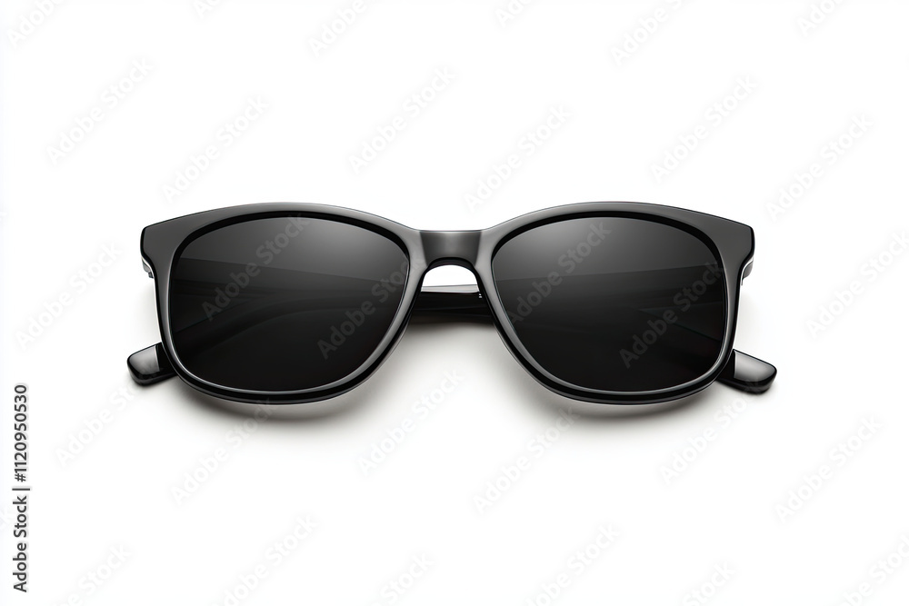Black plastic glasses isolated on white background, point of view shot Black plastic glasses isolated on white background, point of view shot