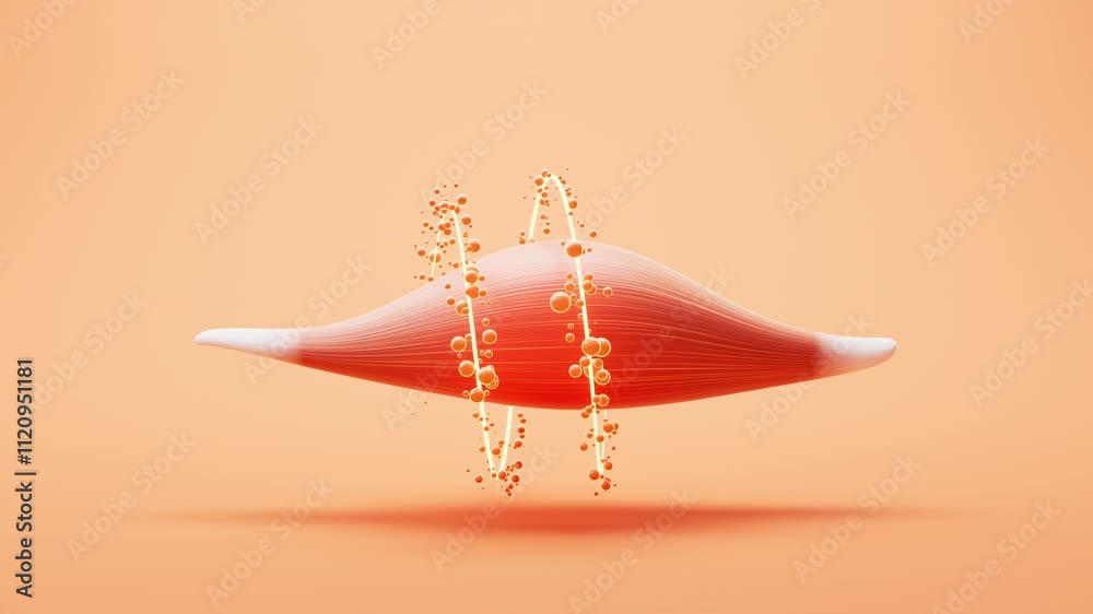 Muscle structure, medical concept visualization, 3d rendering.
