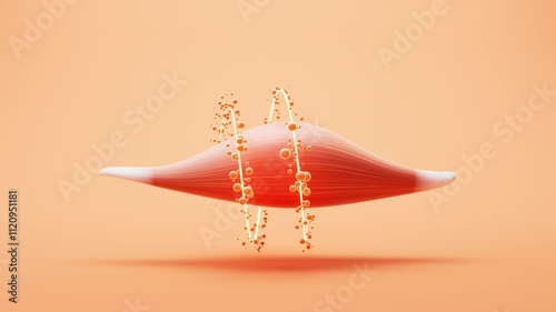 Muscle structure, medical concept visualization, 3d rendering.