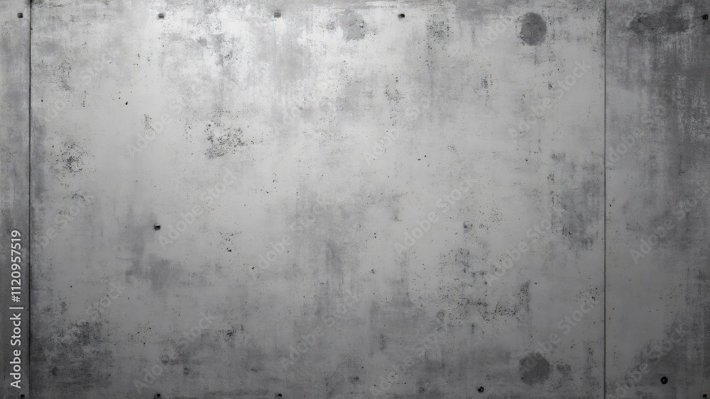Fototapeta premium Seamless Gray Concrete Wall Texture, Grunge Background with Copy Space - Top View