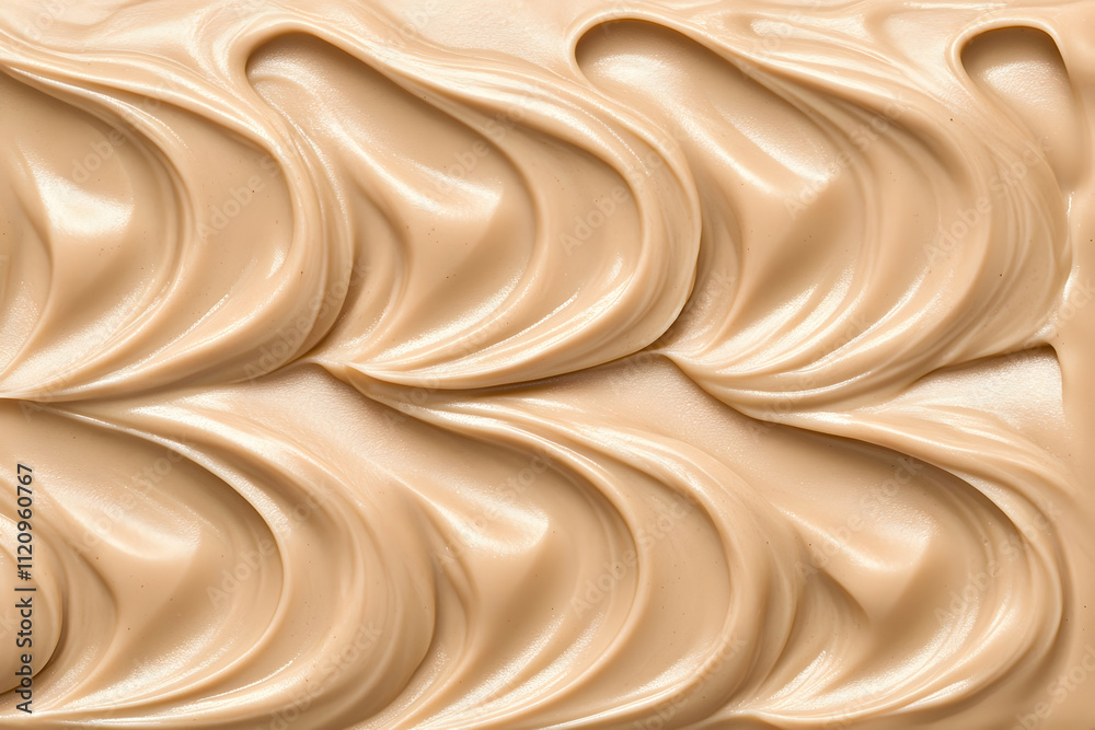 Swirled light beige cream texture background. Swirled light beige cream texture background.