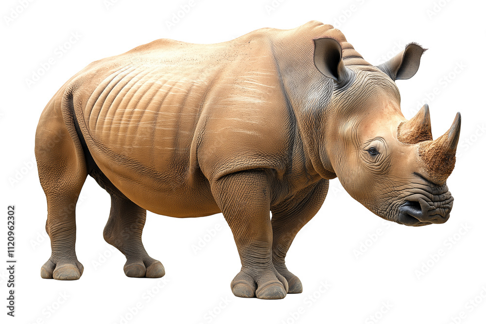 Fototapeta premium Rhino nose horn isolated on white background.