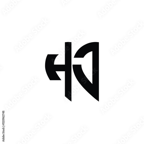 Free Download HJ monogram logo design letter text name symbol monochrome logotype alphabet character simple logo - GFXLoad