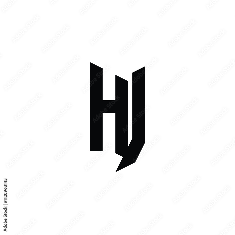 HJ monogram logo design letter text name symbol monochrome logotype alphabet character simple logo HJ monogram logo design letter text name symbol monochrome logotype alphabet character simple logo