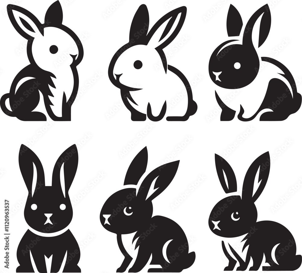 A clean, black-and-white vector illustration of a rabbit, ideal for logos, designs, and branding. Scalable and versatile, perfect for creative projects and animal-themed graphics. A clean, black-and-white vector illustration of a rabbit, ideal for logos, designs, and branding. Scalable and versatile, perfect for creative projects and animal-themed graphics.