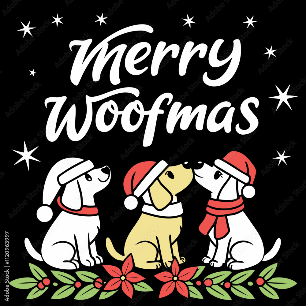 Merry woof MAs vector illustration Merry woof MAs vector illustration