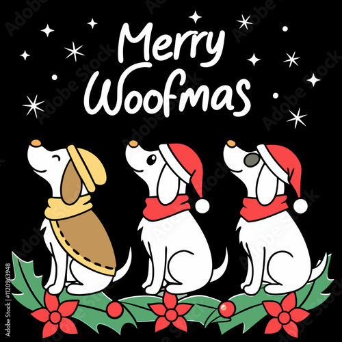 Merry woof MAs vector illustration  