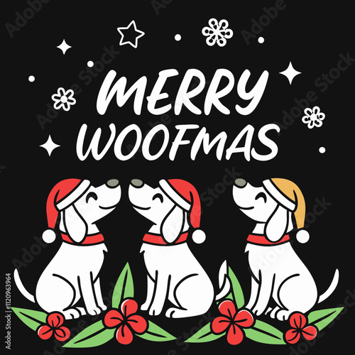 Merry woof MAs vector illustration  