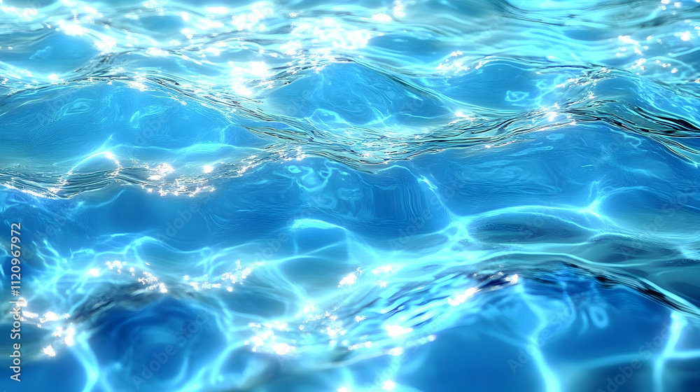Aqua Waves Reflecting Light: Serenity in Blue Aqua Waves Reflecting Light: Serenity in Blue