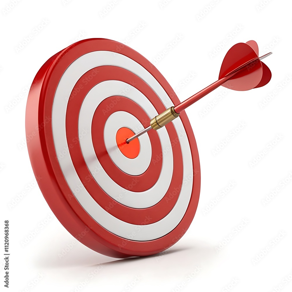 Arrow in target isolated on transparent background. Arrow in target isolated on transparent background.