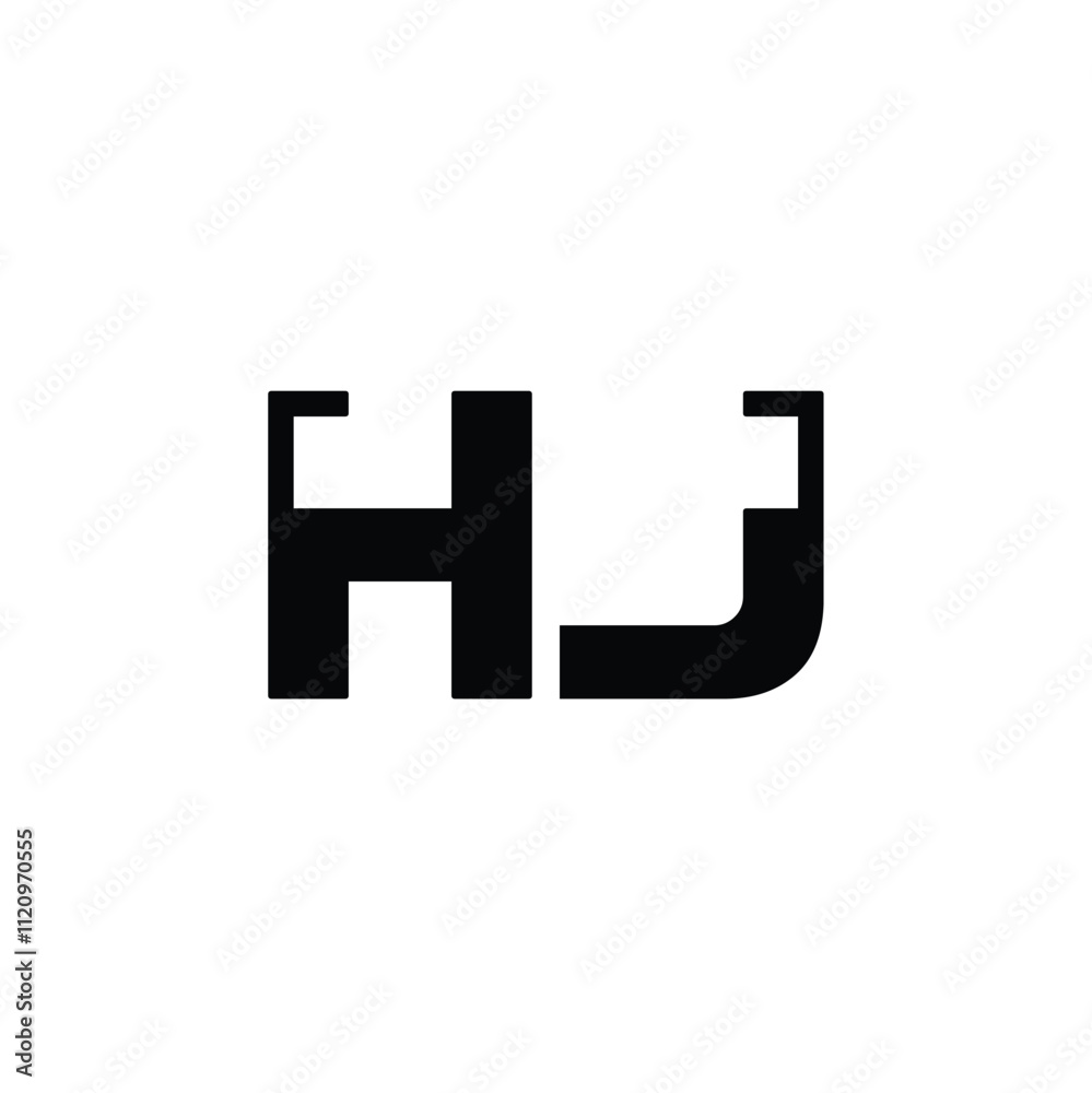 HJ monogram logo design letter text name symbol monochrome logotype alphabet character simple logo HJ monogram logo design letter text name symbol monochrome logotype alphabet character simple logo