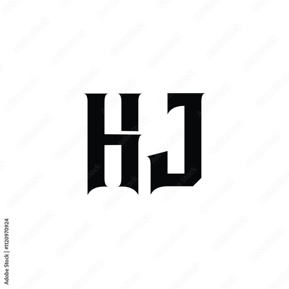 HJ monogram logo design letter text name symbol monochrome logotype alphabet character simple logo HJ monogram logo design letter text name symbol monochrome logotype alphabet character simple logo