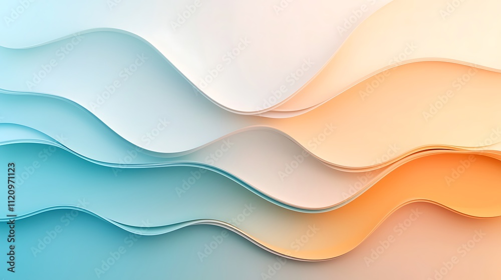 Gentle waves of color in a seamless abstract art landscape with soft creative tones Gentle waves of color in a seamless abstract art landscape with soft creative tones