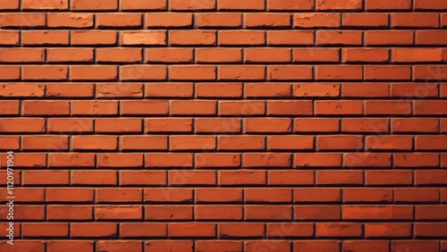 Seamless Red Brick Wall Texture Background, Rich Brown Hues, Detailed Brickwork for Design Projects