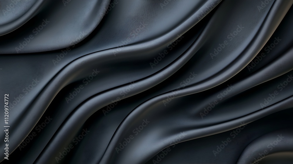 Modern aesthetic elegant fluid black textures in abstract digital art close-up Modern aesthetic elegant fluid black textures in abstract digital art close-up