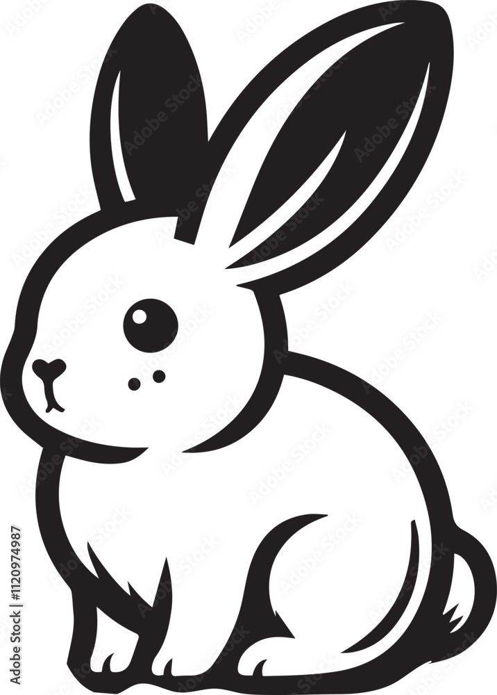 A clean, black-and-white vector illustration of a rabbit, ideal for logos, designs, and branding. Scalable and versatile, perfect for creative projects and animal-themed graphics. A clean, black-and-white vector illustration of a rabbit, ideal for logos, designs, and branding. Scalable and versatile, perfect for creative projects and animal-themed graphics.