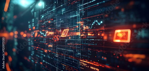 Wallpaper Mural An executive managing digital assets using a virtual display, focusing on financial and property assets, optimizing resource allocation for better decision-making in business operations. Torontodigital.ca