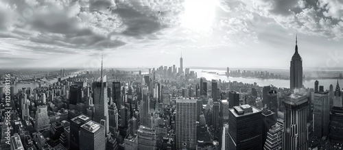 Panoramic View of New York City Skyline