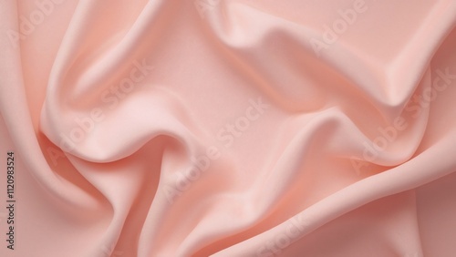 High-Resolution Light Pink Fabric Texture, Soft, Draped, Top View Photography photo