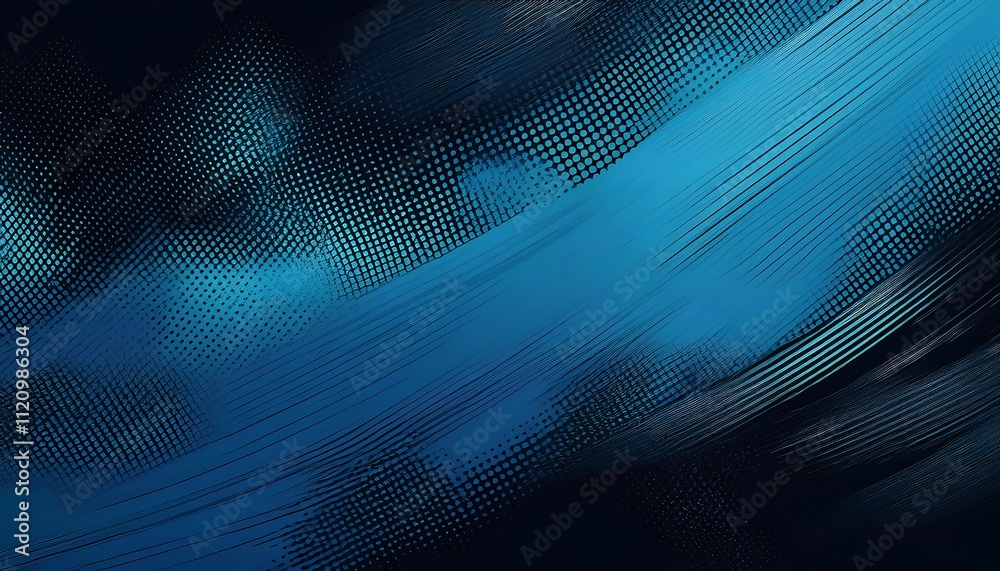 Fototapeta premium Abstract blue and black textured background design.