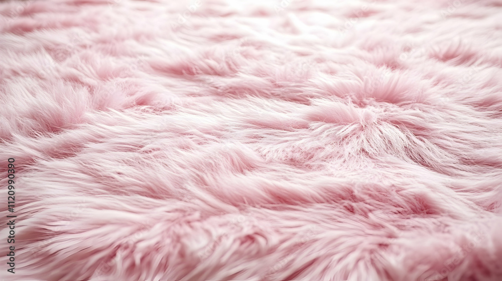 Soft pink fluffy fur texture background.