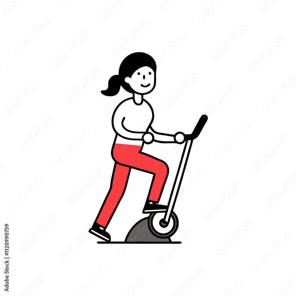 Obraz premium The Girl Exercising - Premium Vector Illustration for Health and Fitness Design