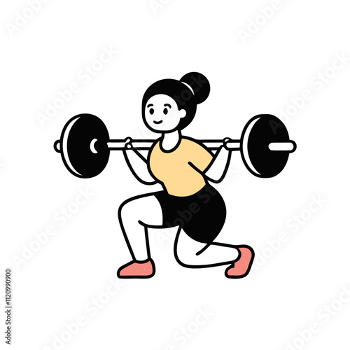 The Girl Exercising - Premium Vector Illustration for Health and Fitness Design