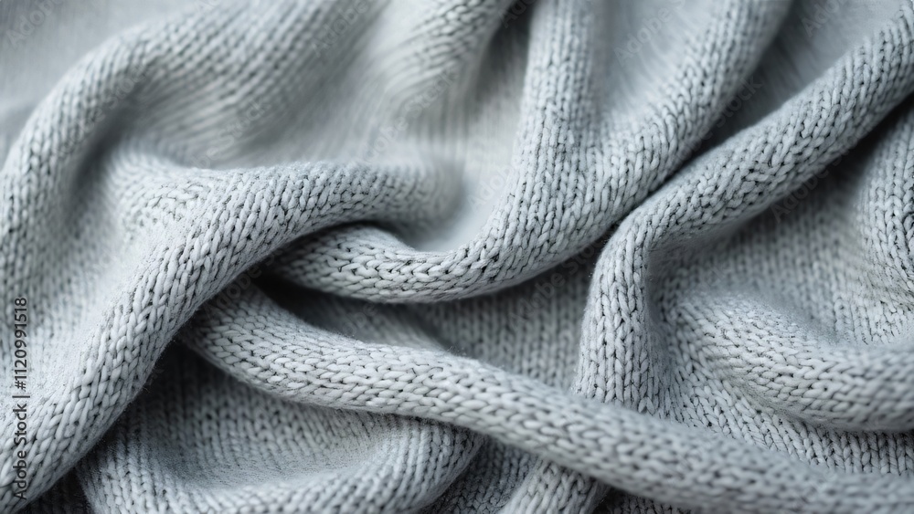 High-Resolution Light Gray Knitted Fabric Texture, Detailed Stock Photo of Soft, Wrinkled Textile High-Resolution Light Gray Knitted Fabric Texture, Detailed Stock Photo of Soft, Wrinkled Textile