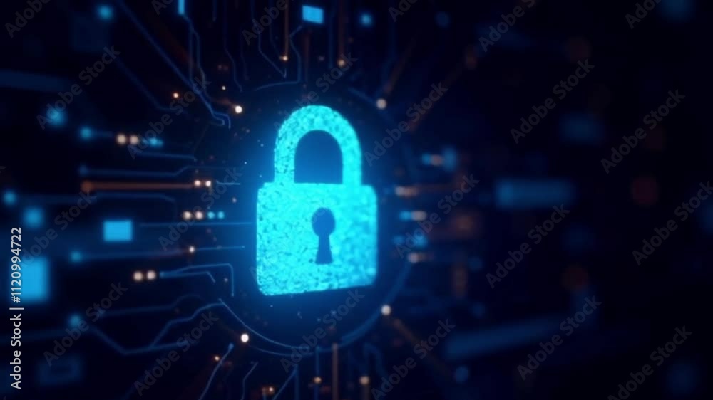 Digital lock symbolizing data protection and online security, technology, datum, privacy, safety, cyberspace, encryption, network, cyber, secure