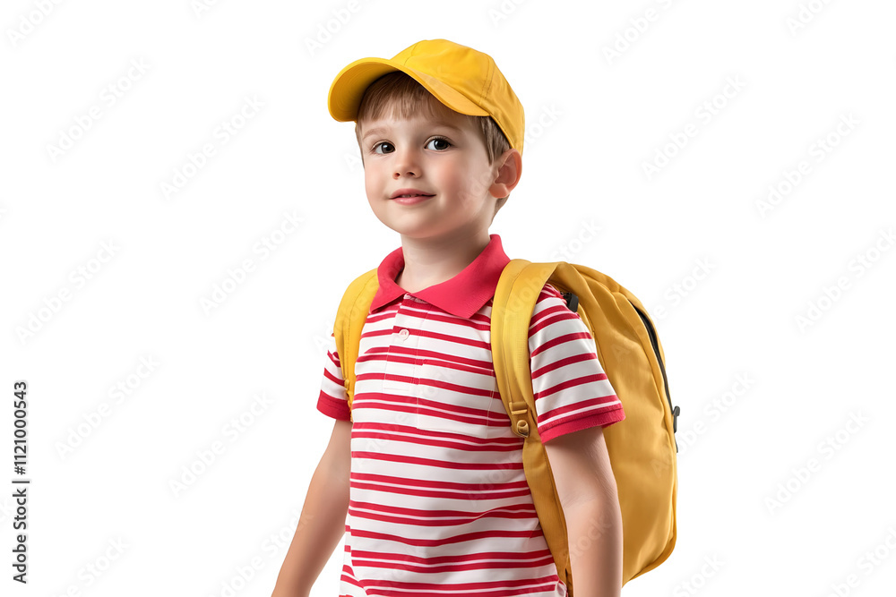 little boy in red striped shirt summer outfits isolated on transparent or white background, png little boy in red striped shirt summer outfits isolated on transparent or white background, png