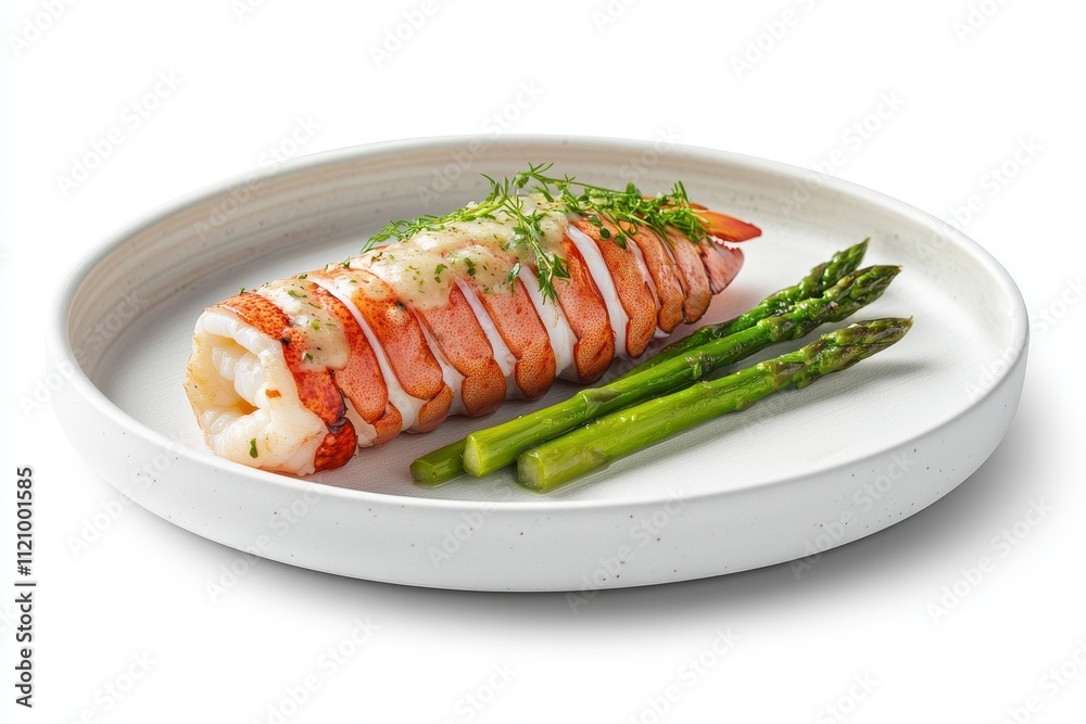 Grilled lobster tail with creamy sauce and asparagus. Perfect for restaurant menus, food blogs, or culinary websites. Grilled lobster tail with creamy sauce and asparagus. Perfect for restaurant menus, food blogs, or culinary websites.