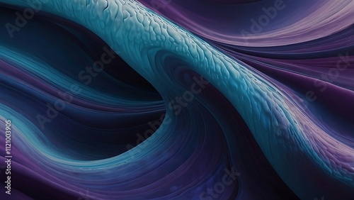 Abstract dark purple mix blue wallpaper liquid wavy shapes beautiful banner.Generative ai.Background with curvy organics shapes. 	