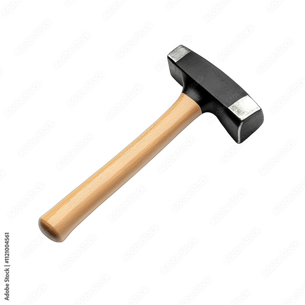 Heavy hammer with a wooden handle isolated on transparent background Heavy hammer with a wooden handle isolated on transparent background