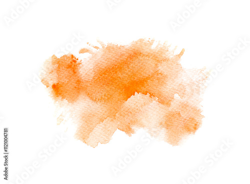 orange ink isolated on white