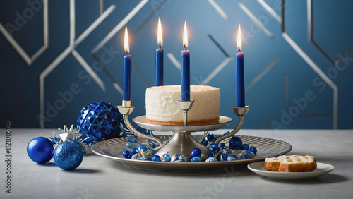 AI-generated images celebrating Hanukkah the Festival of Lights photo