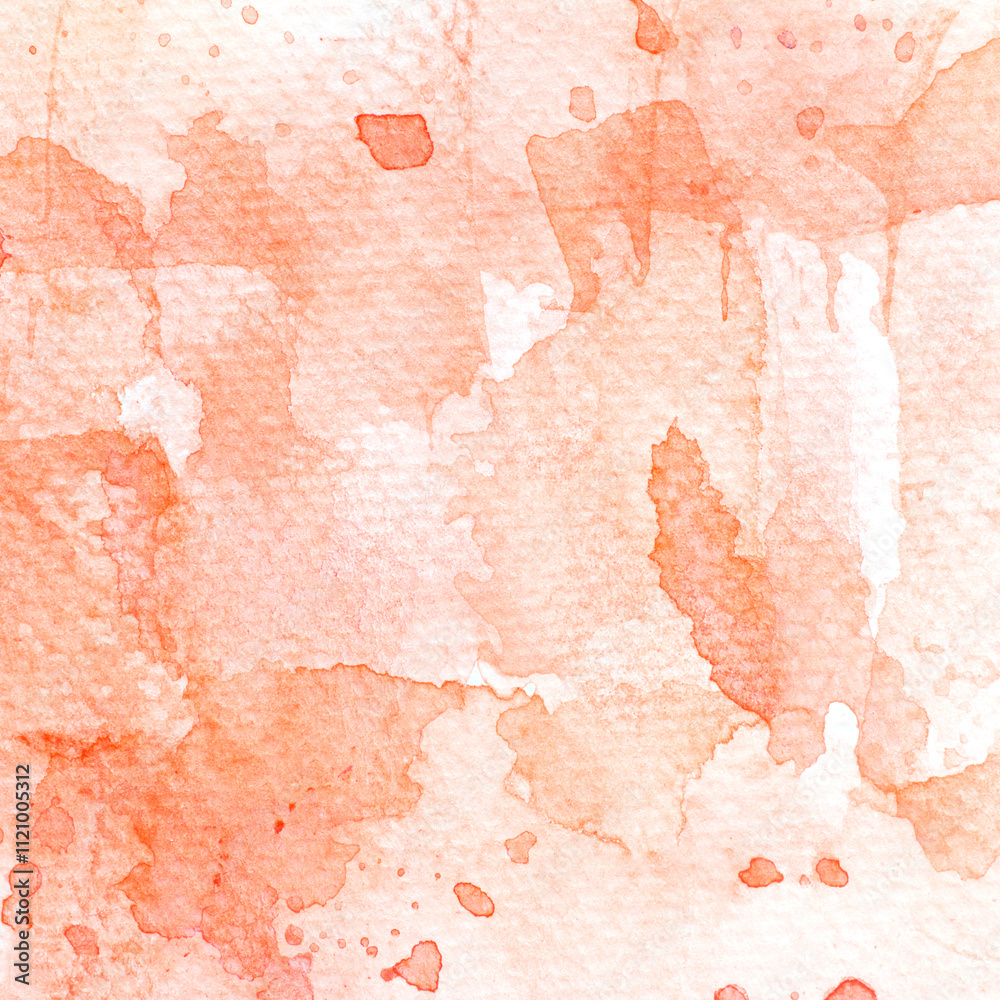 Fototapeta premium aged orange watercolor closeup.