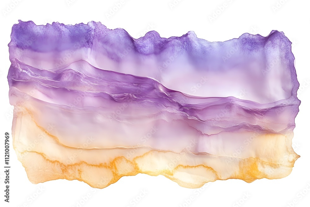 Fototapeta premium A purple and yellow painting with a wave pattern